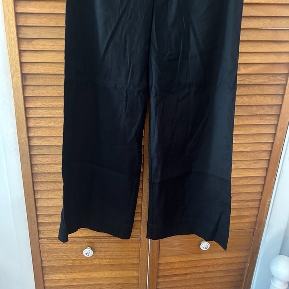 Maeve By Anthropologie Women’s Black Wide Leg Linen Dress Pants Sz 24 NWT - Picture 3 of 8